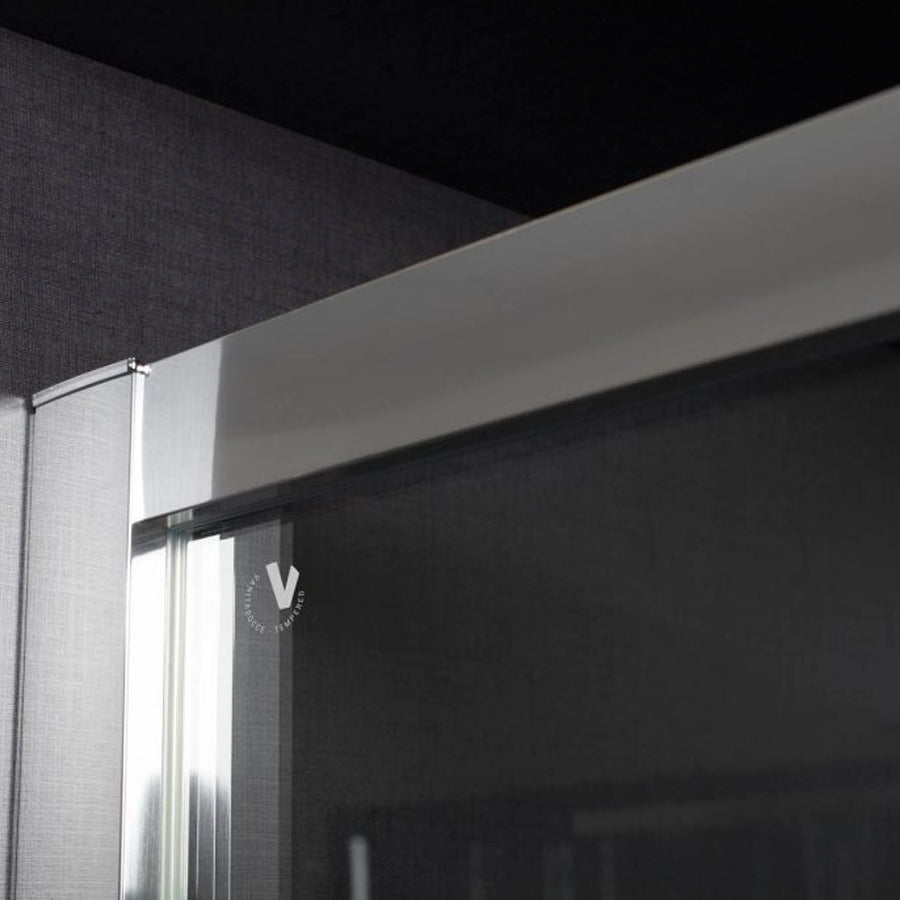 Box doccia circolare asimmetrico 70x90 apertura scorrevole cristallo trasparente 6 mm