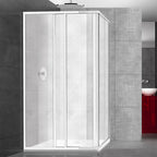 Box Doccia angolare regolabile in alluminio e pannello in acrilico per piatti doccia da 70cm fino a 80cm - Offerta