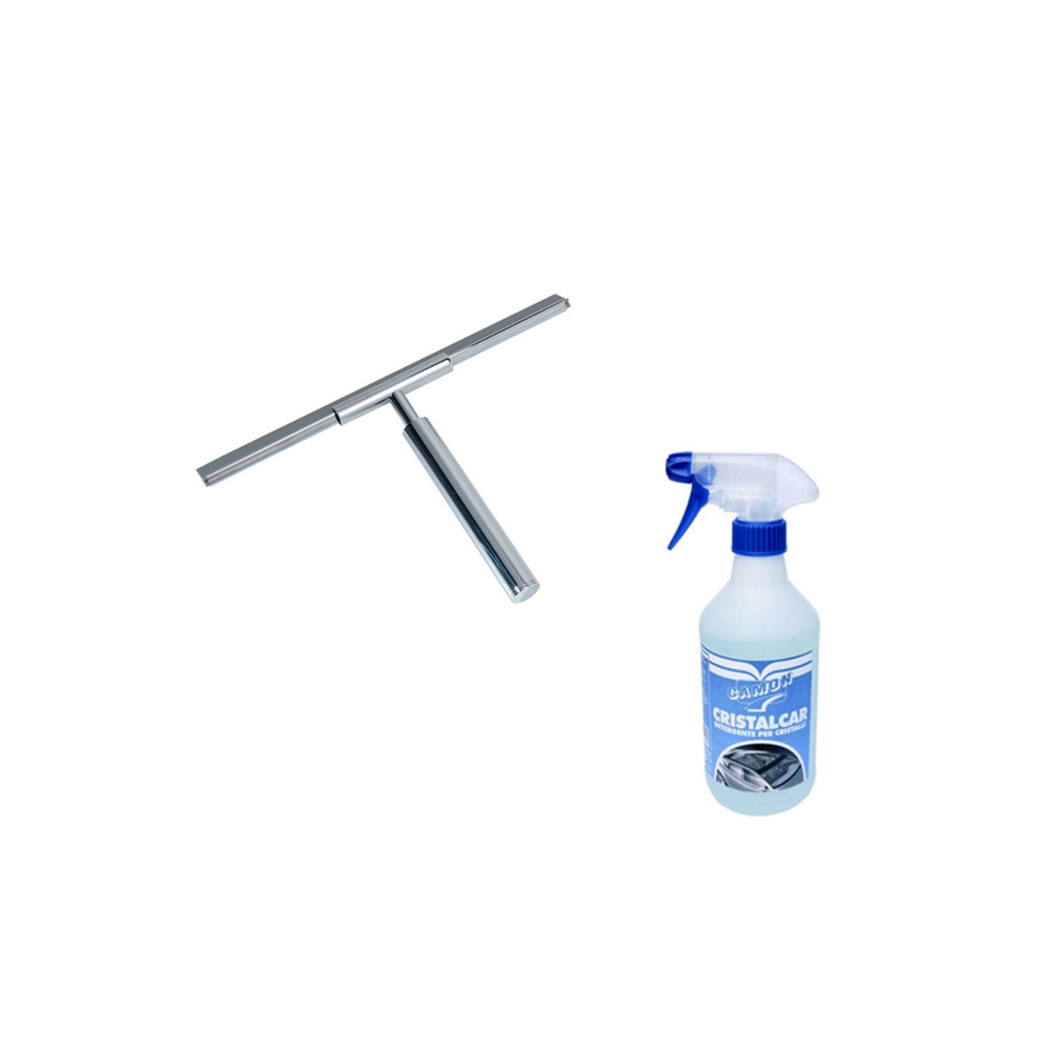 Kit doccia composto da tergivetro e detergente anticalcare Cristalcar